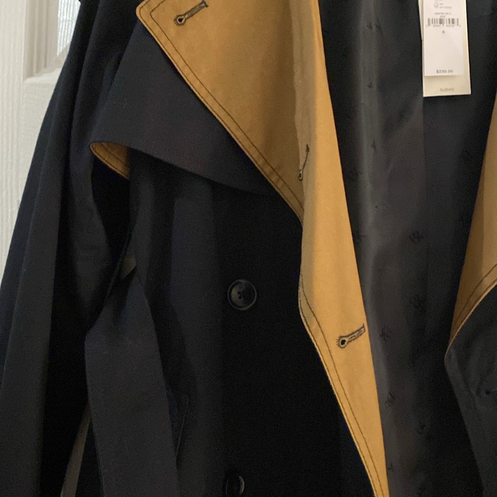 Nwt Banana Republic navy and bronze trench coat - Picture 2 of 5